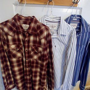 Mens Long Sleeve Button Down Shirts (A&F, AE)